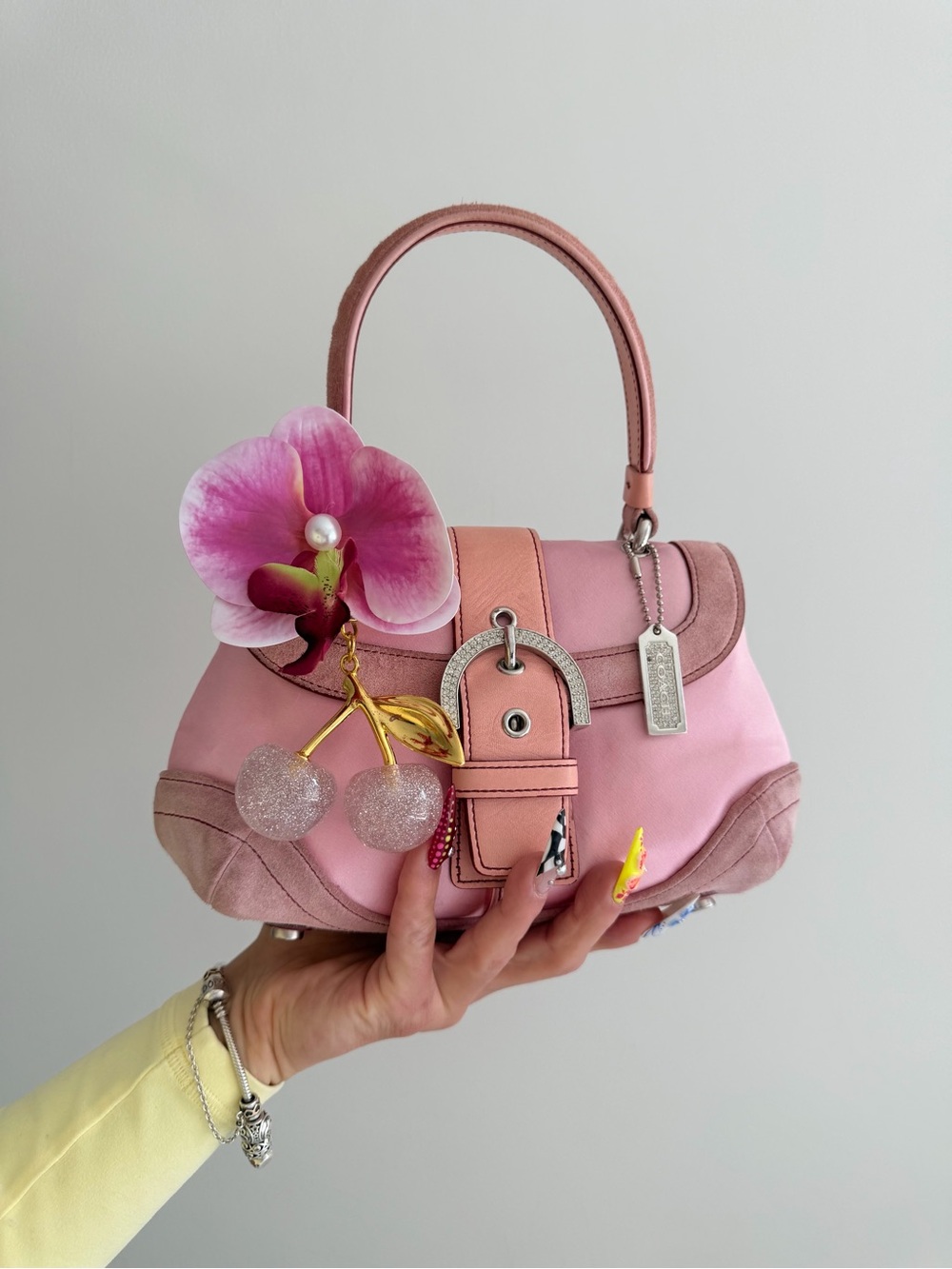 2004 Coach x Swarovski Baby Pink Coach Soho Satchel (Mini)